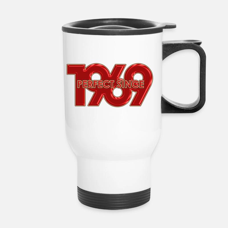Perfect since 1969 - Thermal mug with handle - white