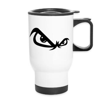 Evil look - Thermal mug with handle - white - Front
