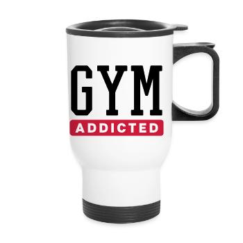 GYM ADDICT - Thermobecher mit Tragegriff - Weiß - Vorne
