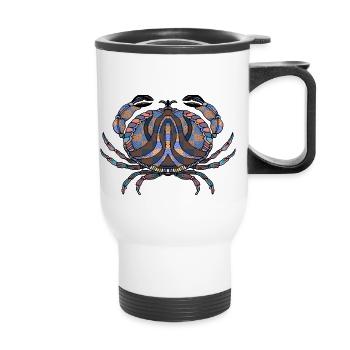 crab - Thermal mug with handle - white - Front