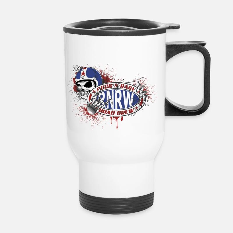 Road Crew Skull - Thermobecher mit Tragegriff - Weiß