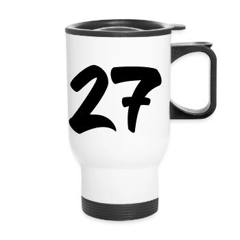 27 - Tasse isotherme avec poignée - blanc - Devant