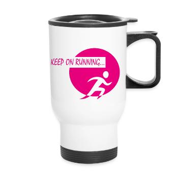 Marathon Running Run jogging - Tasse isotherme avec poignée - blanc - Devant