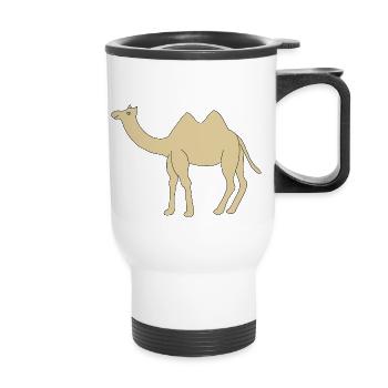 Lonely camel - Thermal mug with handle - white - Front