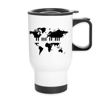 T-shirt Musique / Piano World - Tasse isotherme avec poignée - blanc - Devant
