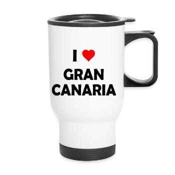 I love Gran Canaria - Spanien - Spain - Thermal mug with handle - white - Front