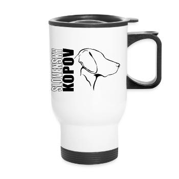 SLOVENSKY KOPOV Profile Dogs Hunting Dog Wilsigns - Thermal mug with handle - white - Front