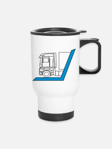 Magnum Lkw mit Anhänger - Thermobecher mit Tragegriff - Weiß