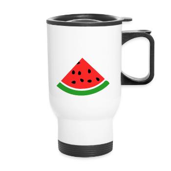 THIS IS NOT A WATERMELON - Thermobecher mit Tragegriff - Weiß - Vorne