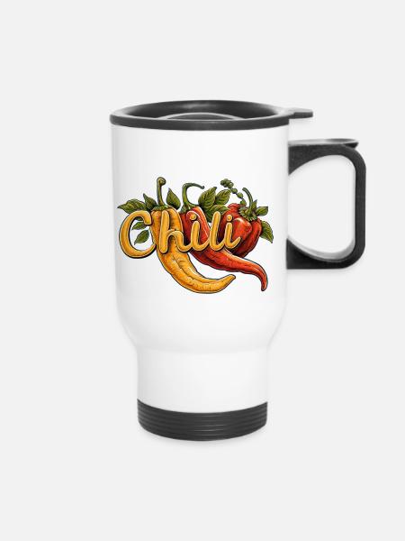 Chili - Thermobecher mit Tragegriff - Weiß