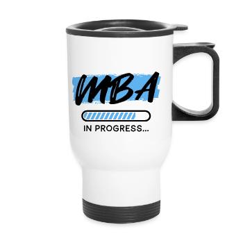 MBA In progress - Thermal mug with handle - white - Front