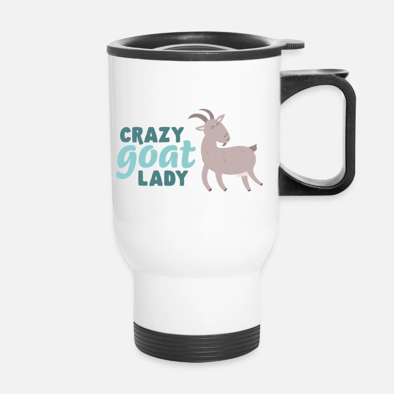 Folle Chèvre Dame - Tasse isotherme avec poignée - blanc
