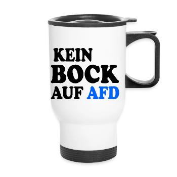 No desire for AfD - Thermal mug with handle - white - Front