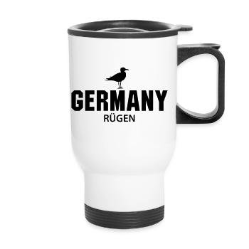 Rügen GERMANY - Thermal mug with handle - white - Front