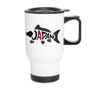 Poisson koï du Japon - Tasse isotherme avec poignée - blanc - Devant