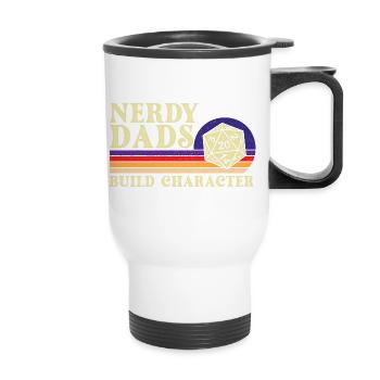Les papas ringards créent un personnage de jeu de rôle sur table Geek Life - Tasse isotherme avec poignée - blanc - Devant