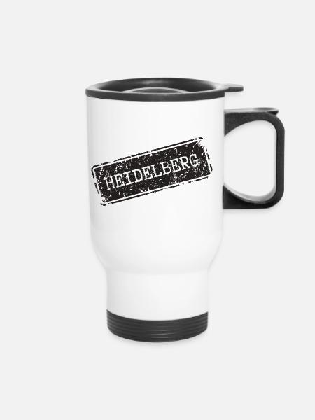 Heidelberg Stadtlogo Design - Thermobecher mit Tragegriff - Weiß
