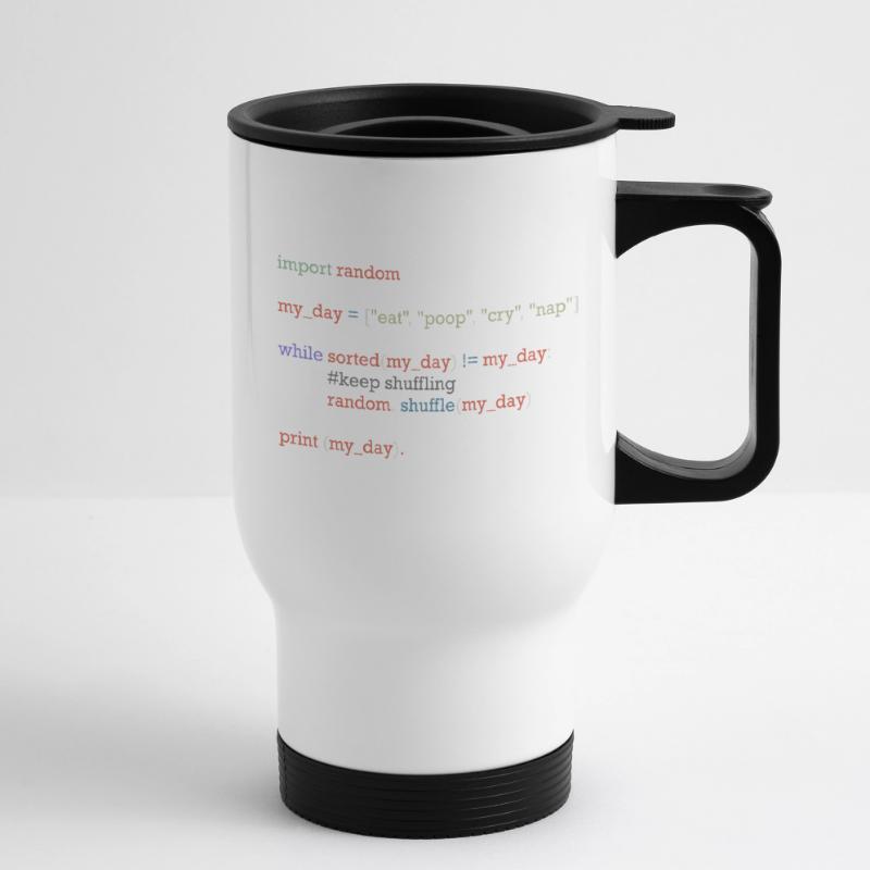 Drôle de code python sur la vie quotidienne, bébé Tasse isotherme avec poignée