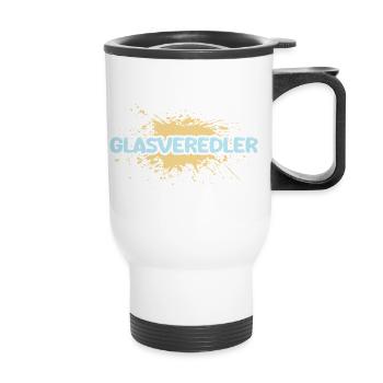 Cadeau pour finisseur en verre - Tasse isotherme avec poignée - blanc - Devant