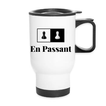 En Passant - Thermal mug with handle - white - Front