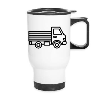 camion - Tasse isotherme avec poignée - blanc - Devant