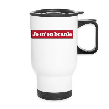Je m'en branle - Tasse isotherme avec poignée - blanc - Devant