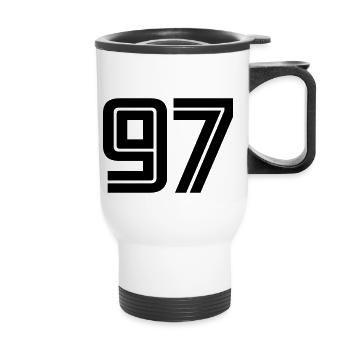 97 - Thermal mug with handle - white - Front