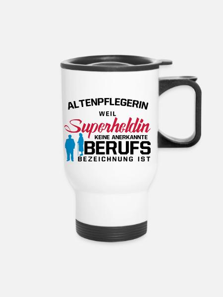Altenpflegerin - Thermobecher mit Tragegriff - Weiß