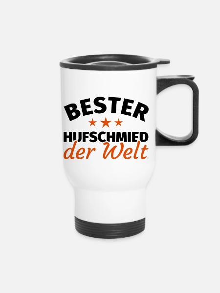 Hufschmied - Thermobecher mit Tragegriff - Weiß