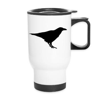 Crow - Thermal mug with handle - white - Front