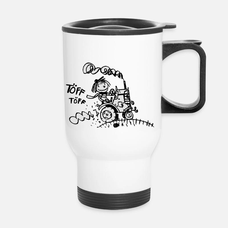 Trecker - Thermobecher mit Tragegriff - Weiß