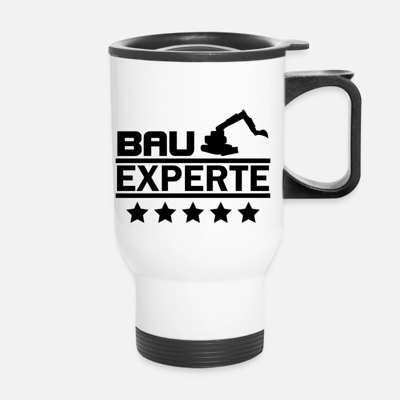 bau experte - Thermobecher mit Tragegriff - Weiß