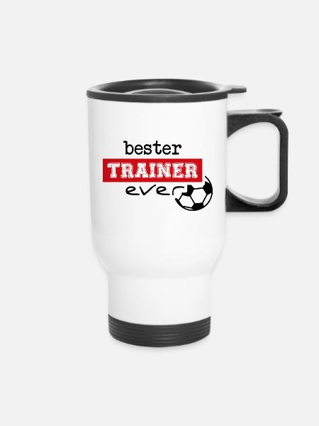 Bester Trainer ever - Thermobecher mit Tragegriff - Weiß