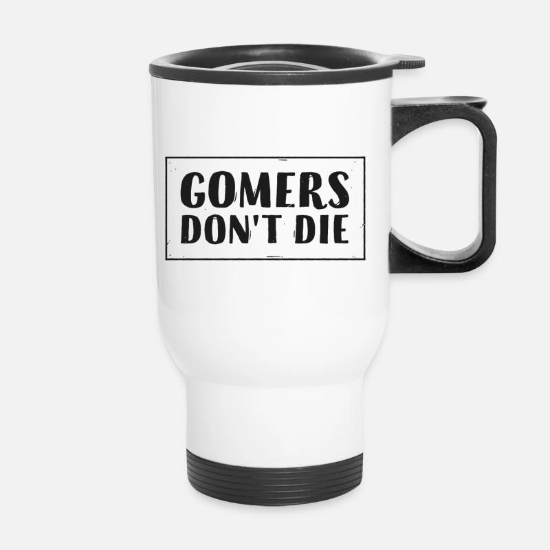 Gomers don’t - Tasse isotherme avec poignée - blanc