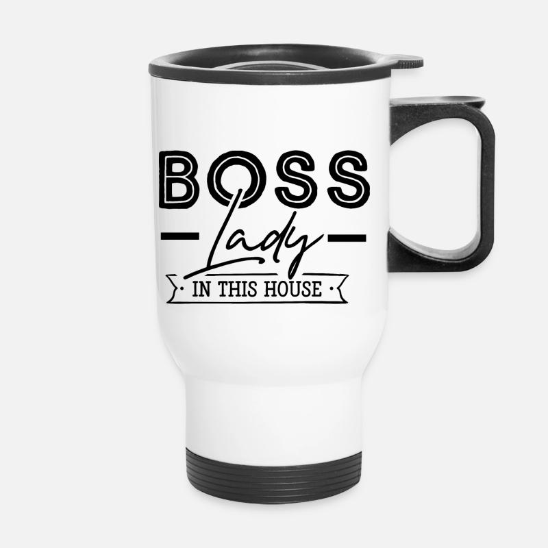 Chefin - Thermobecher mit Tragegriff - Weiß