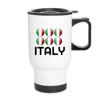 Italien, Italien Land, Italien Flagge, Italien Hoodies, - Thermobecher mit Tragegriff - Weiß - Vorne