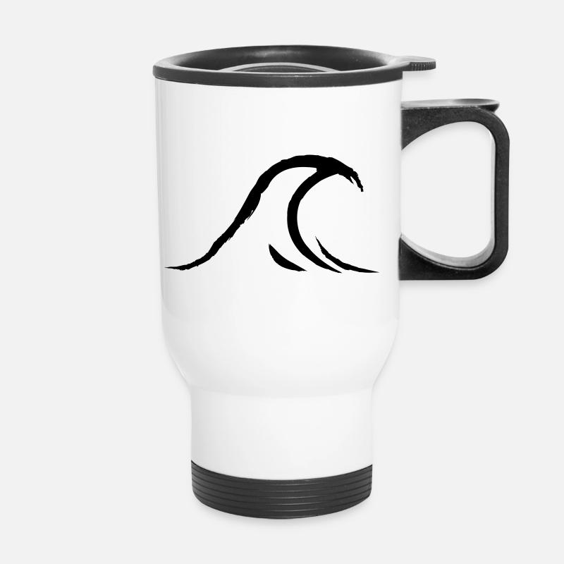 Onde surf - Tasse isotherme avec poignée - blanc