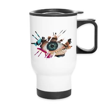 Graffiti - Tasse isotherme avec poignée - blanc - Devant