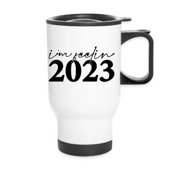 Happy new year 2023 - Thermal mug with handle - white - Front
