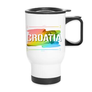 Croatie (Hrvatska) - Tasse isotherme avec poignée - blanc - Devant