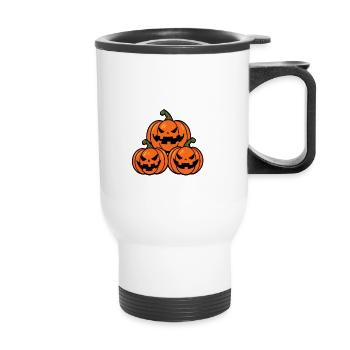 Halloween Loading Please Wait - Thermal mug with handle - white - Front