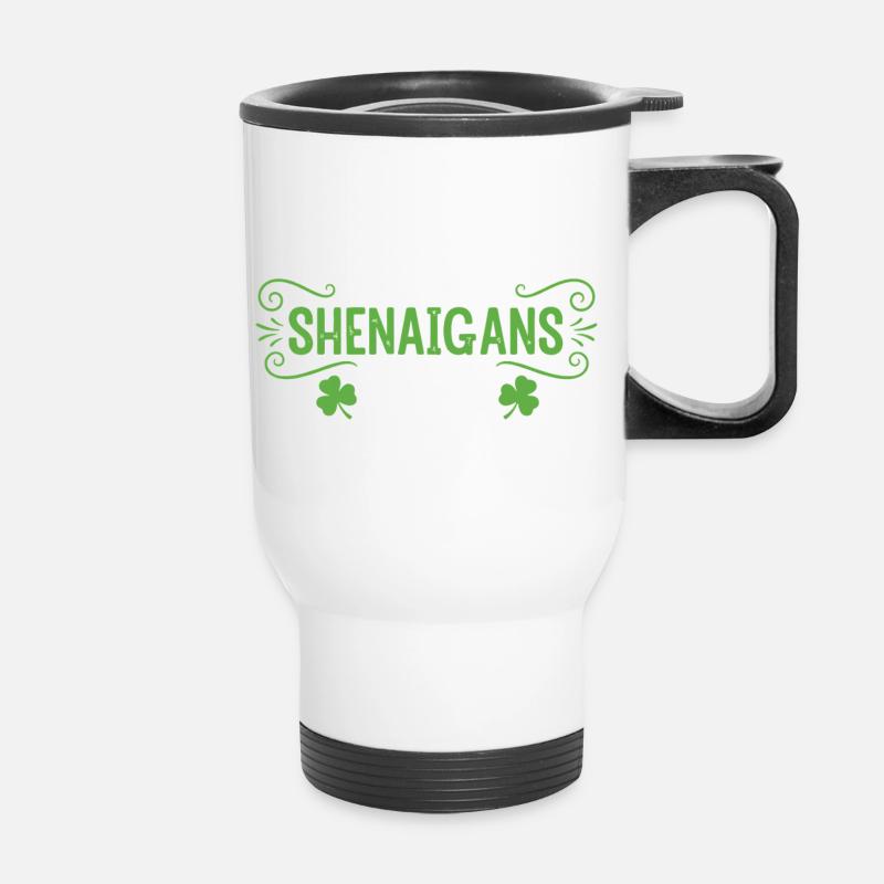 Let the Shenanigans Begin - Thermal mug with handle - white