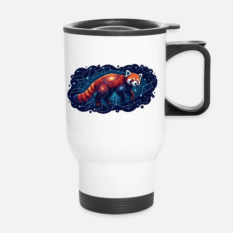 Cosmic Red Panda Constellation Constellation - Thermal mug with handle - white