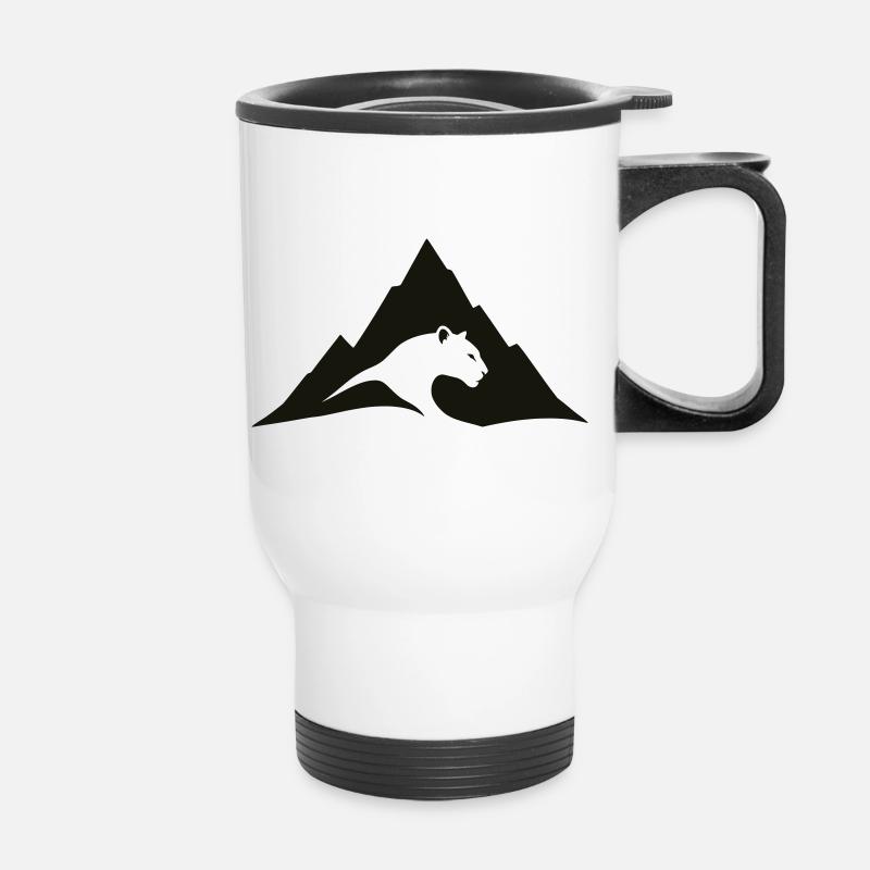 Panthère - Tasse isotherme avec poignée - blanc
