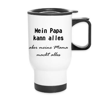 Papa kann alles - Thermobecher mit Tragegriff - Weiß - Vorne