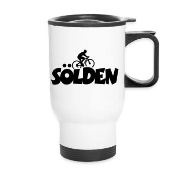 Sölden Biker - Thermal mug with handle - white - Front
