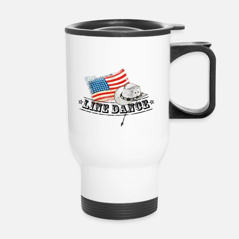 line dance - Thermal mug with handle - white