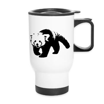 kleiner panda - Thermobecher mit Tragegriff - Weiß - Vorne