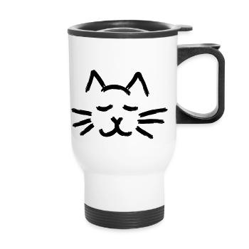 Chat-Zen - Thermobecher mit Tragegriff - Weiß - Vorne