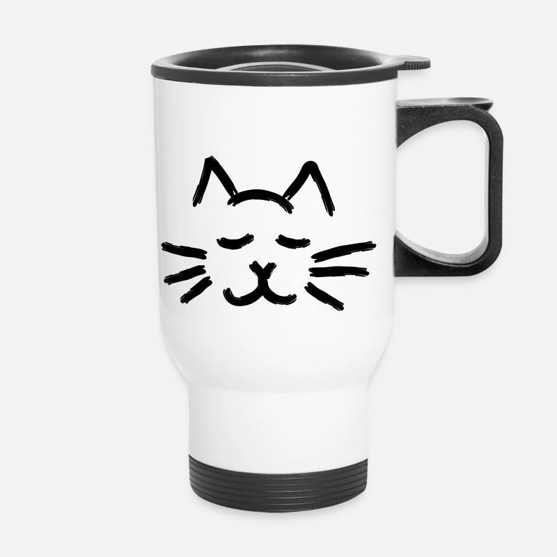 Chat-Zen - Thermobecher mit Tragegriff - Weiß